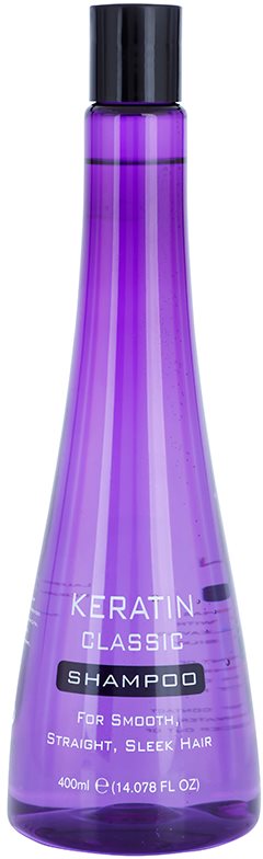 Keratin Classic Smooth sampon a rakoncátlan és töredezett hajra