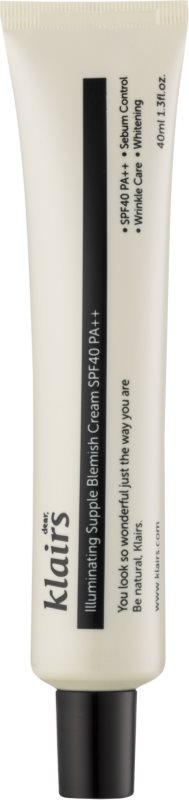 Klairs Illuminating Supple Moisturising BB Cream against Imperfections SPF 40