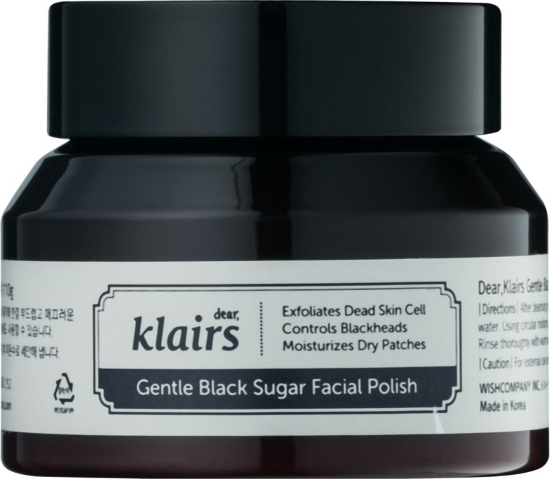 Klairs Gentle Black vlažilni piling za obraz