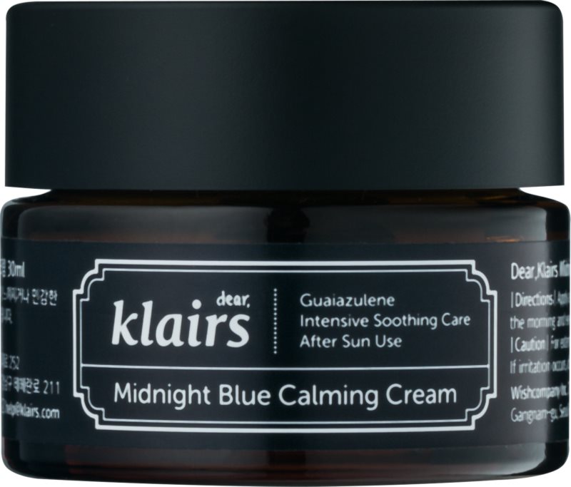 Klairs Midnight Blue zklidňující krém pro citlivou pleť se sklonem ke zčervenání