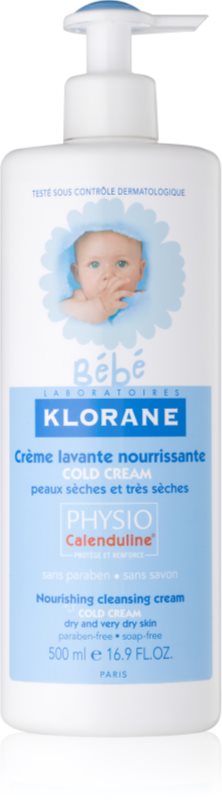 Klorane Bébé Cold Cream Nourishing Cleansing Lotion For Dry To Very Dry Skin