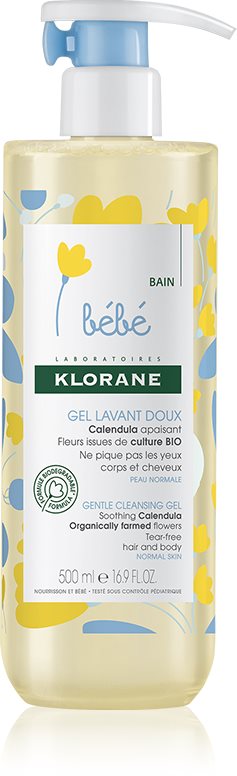 Klorane Bébé Calendula jemný umývací gél pre deti od narodenia