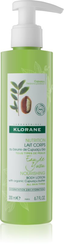 Klorane Cupuaçu Eau de Yuzu cremă ușor hidratantă și loțiune de corp hrănitoare