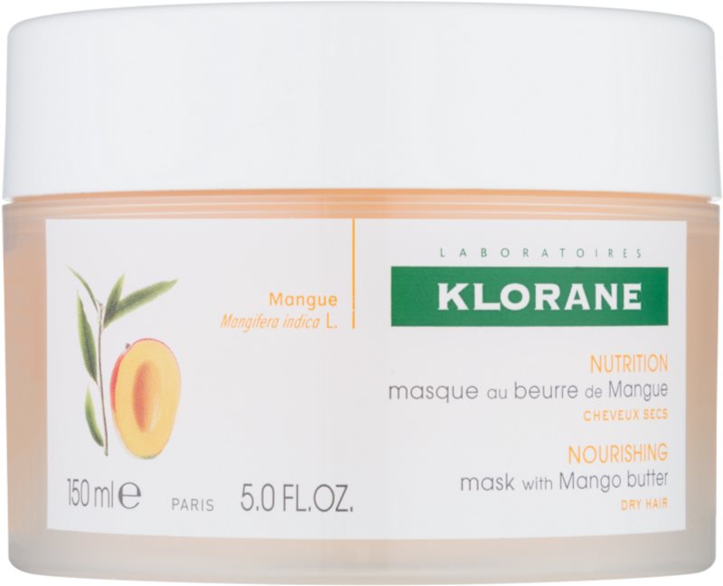 Klorane Mango mascarilla nutritiva para cabello seco y dañado