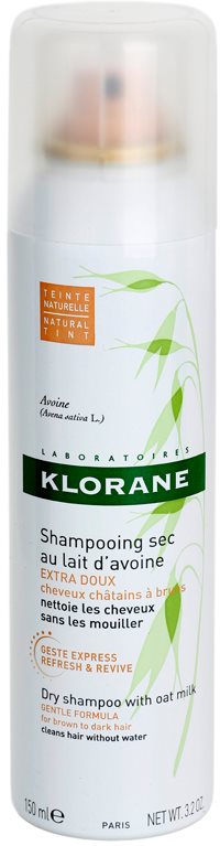 Klorane Oat Milk suchý šampón pre hnedé a tmavé odtiene vlasov