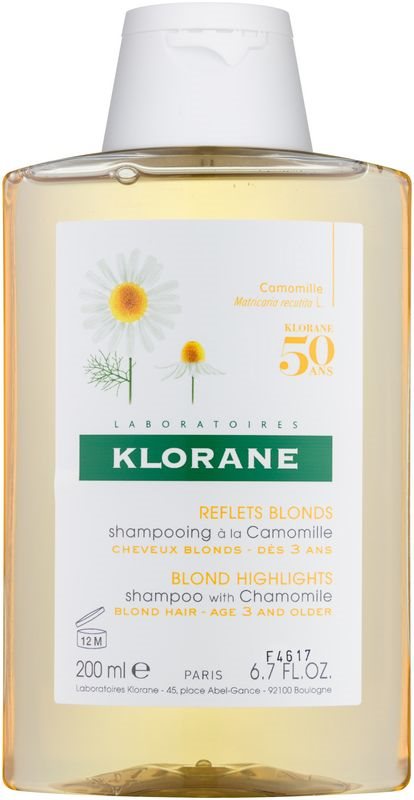Klorane Chamomile champô para cabelo loiro e grisalho