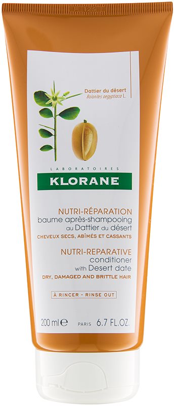 Klorane Desert Date condicionador para cabelo cansado e quebrado