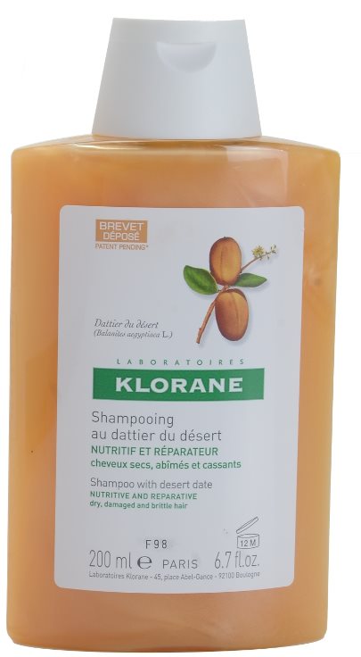 Klorane Desert Date champú para cabello castigado y quebradizo