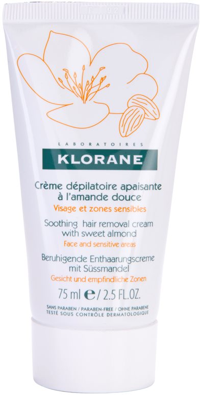 Klorane Hygiene et Soins du Corps creme depilatório calmante para rosto e zonas sensíveis