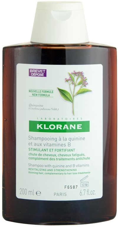 Klorane Quinine champô reforçador para cabelo enfraquecido