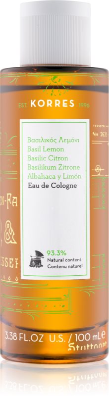 Korres Basil Lemon eau de cologne pour femme 100 ml