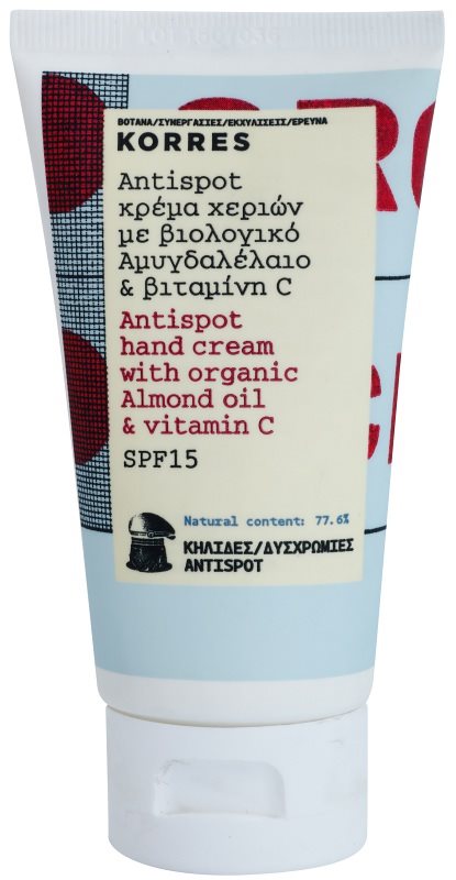 Korres Almond Oil & Vitamin C krém na ruce proti pigmentovým skvrnám SPF 15