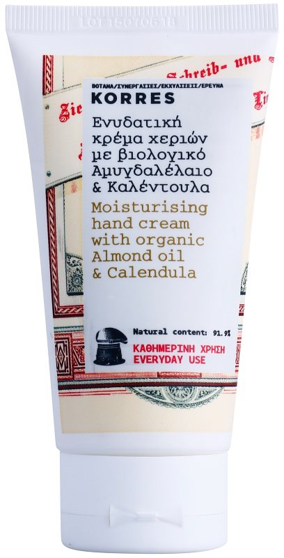 Korres Almond Oil & Calendula krem nawilżający do rąk do codziennego użytku