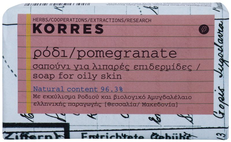 Korres Pomegranate trdo milo za mastno kožo