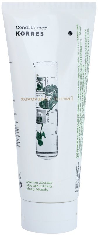 Korres Hair Aloe and Dittany balsam pentru par normal