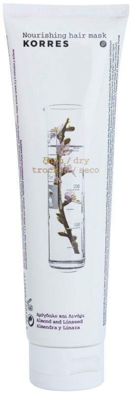 Korres Almond & Linseed mascarilla nutritiva para cabello seco y dañado