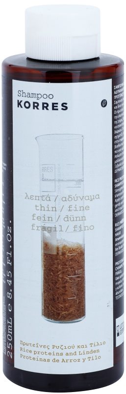 Korres Hair Rice Proteins and Linden sampon pentru par fin
