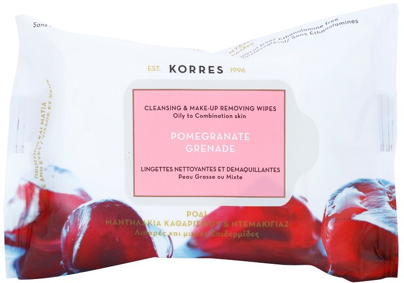 Korres Pomegranate lingettes nettoyantes pour peaux grasses et mixtes