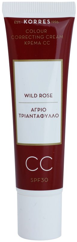 Korres Wild Rose crema CC con efecto luminoso SPF 30
