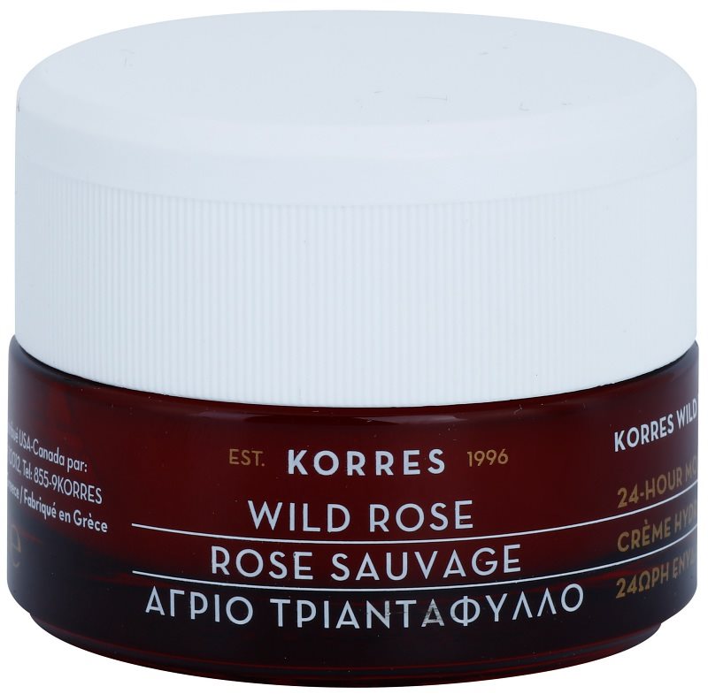 Korres Wild Rose posvetlitvena in vlažilna krema za mastno in mešano kožo