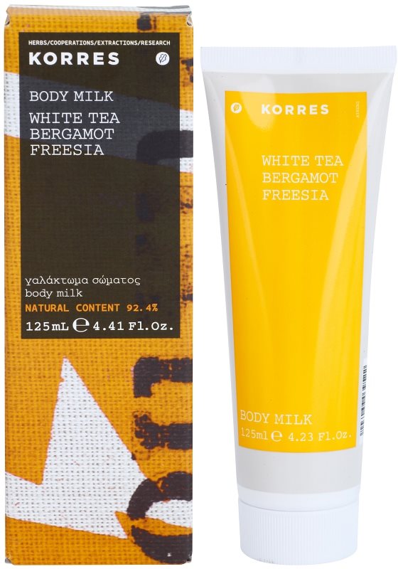 Korres White Tea, Bergamot & Freesia telové mlieko unisex 125 ml