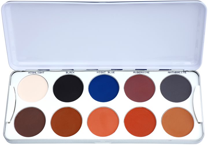 Kryolan Basic Eyes Paleta ochi umbre cu 10 nuante