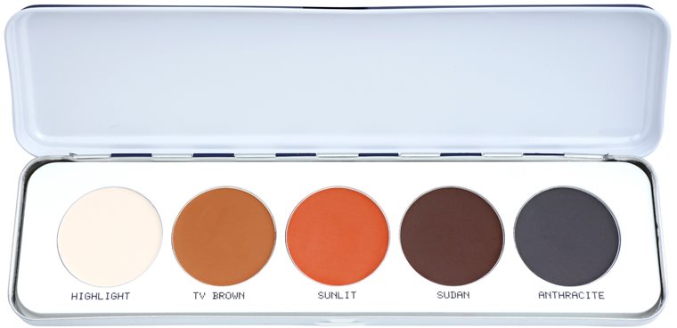 Kryolan Basic Eyes palette de fards à paupières 5 couleurs