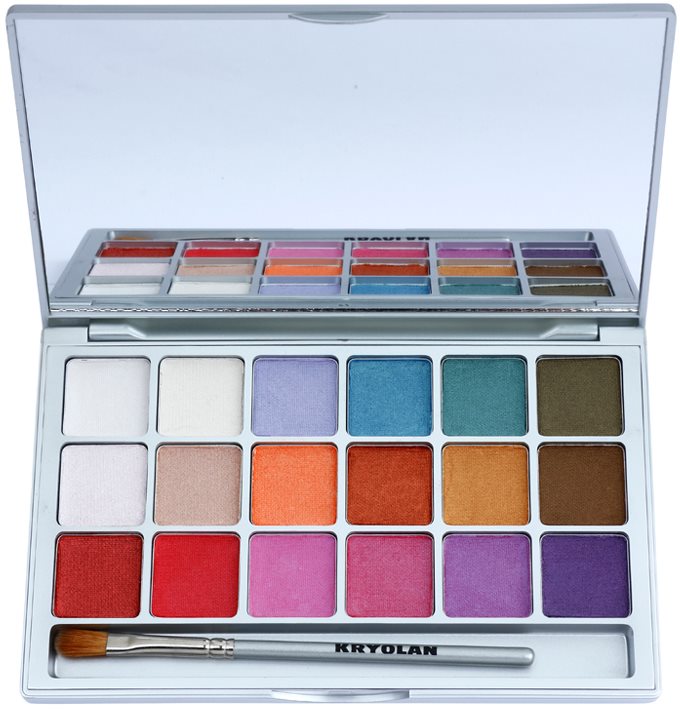 Kryolan Basic Eyes палітра тіней для повік 18 відтінків