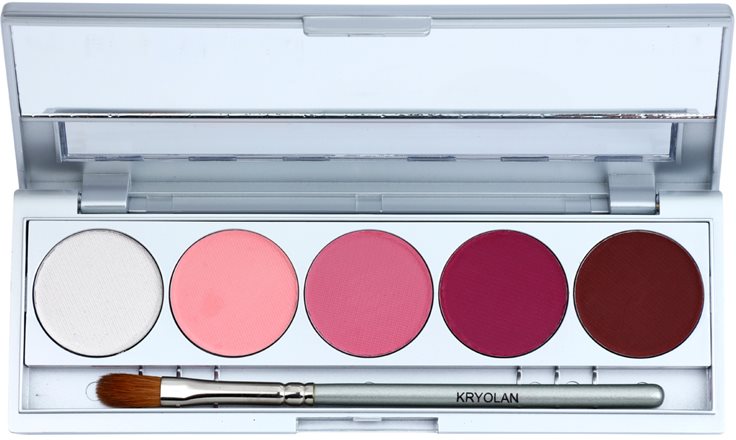 Kryolan Basic Eyes Eyeshadow Palette with 5 Shades With Mirror And Applicator