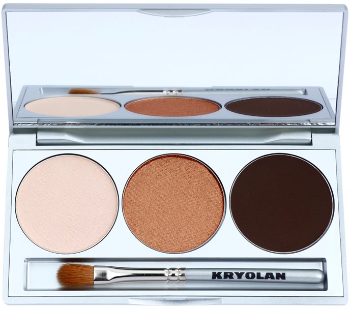Kryolan Basic Eyes paleta senčil za oči z ogledalom in aplikatorjem