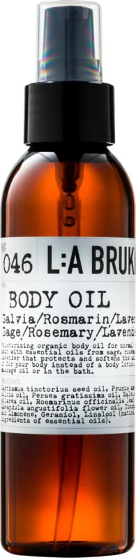 L:A Bruket Body tělový olej se šalvějí, rozmarýnem a levandulí