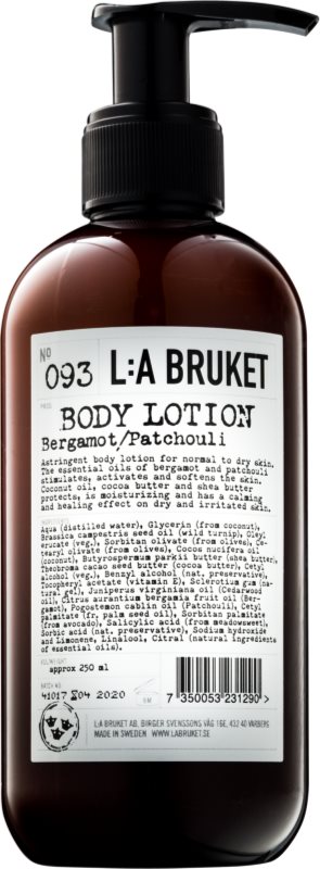 L:A Bruket Body losjon za telo z bergamotko in pačulijem