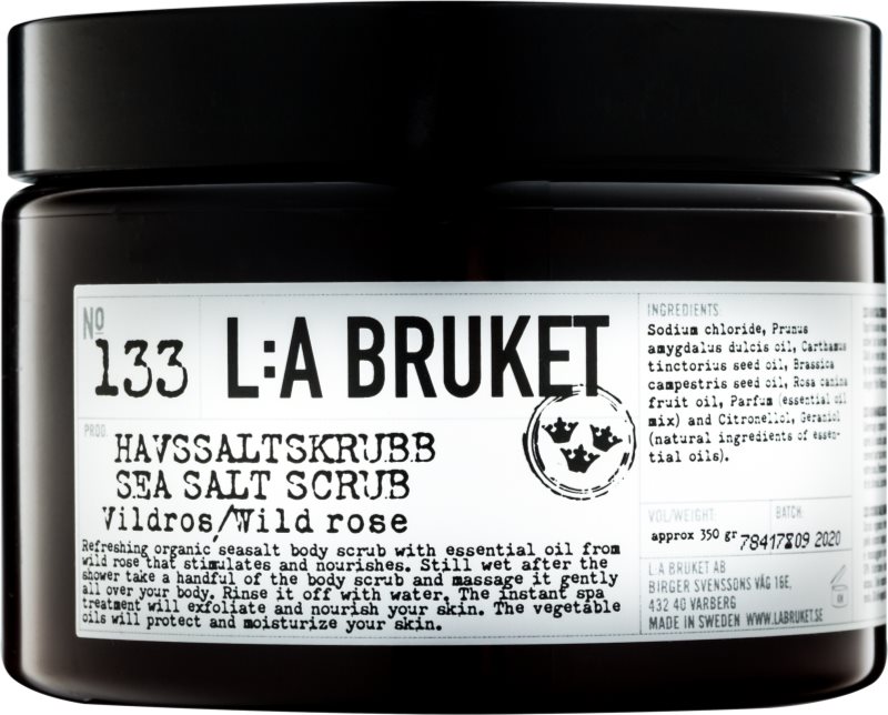 L:A Bruket Body tělový peeling s divokou růží