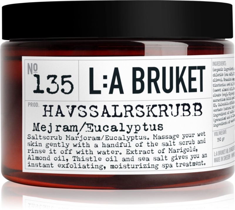 L:A Bruket Body exfoliant corporal cu măghiran și eucalipt