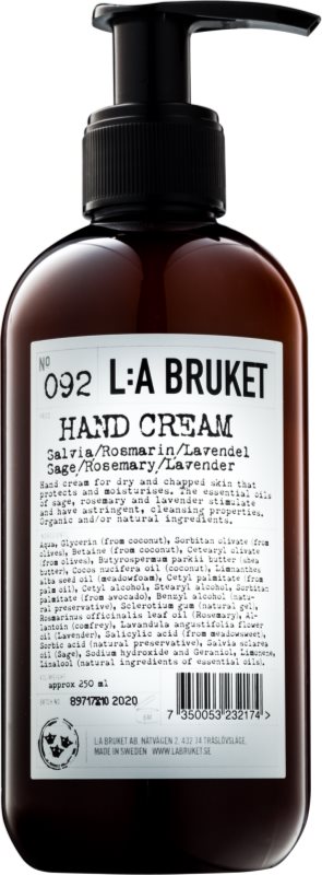 L:A Bruket Body Hand Cream with Sage, Rosemary and Lavender