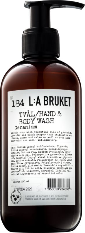 L:A Bruket Body tekuté mýdlo s pelargonií na ruce a tělo