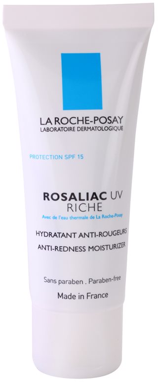 La Roche-Posay Rosaliac UV Riche crema calmante nutritiva para pieles sensibles con tendencia a las rojeces SPF 15