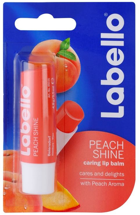 Labello Peach Shine tónovací balzám na rty s vůní broskve