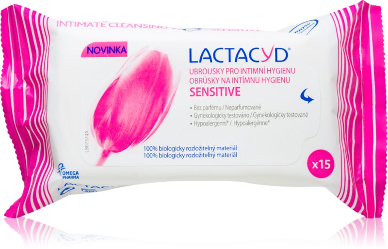 Lactacyd Sensitive obrúsky na intímnu hygienu