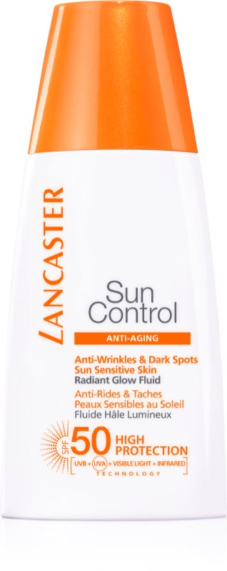 Lancaster Sun Control fluid autobronzant antirid cu efect de iluminare SPF 50