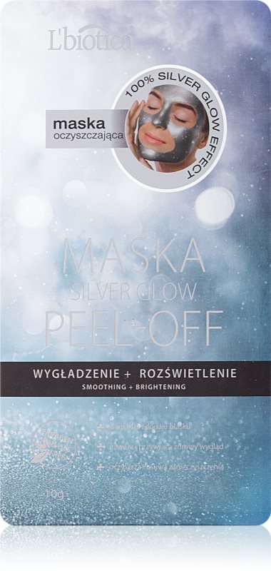 L’biotica Masks Silver Glow posvetlitvena maska za obraz