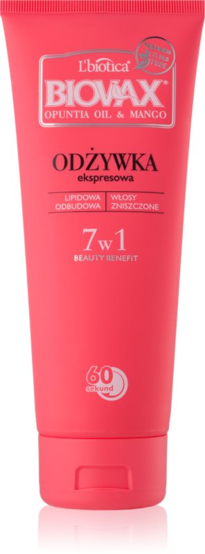 L’biotica Biovax Opuntia Oil & Mango balsamo per capelli rovinati