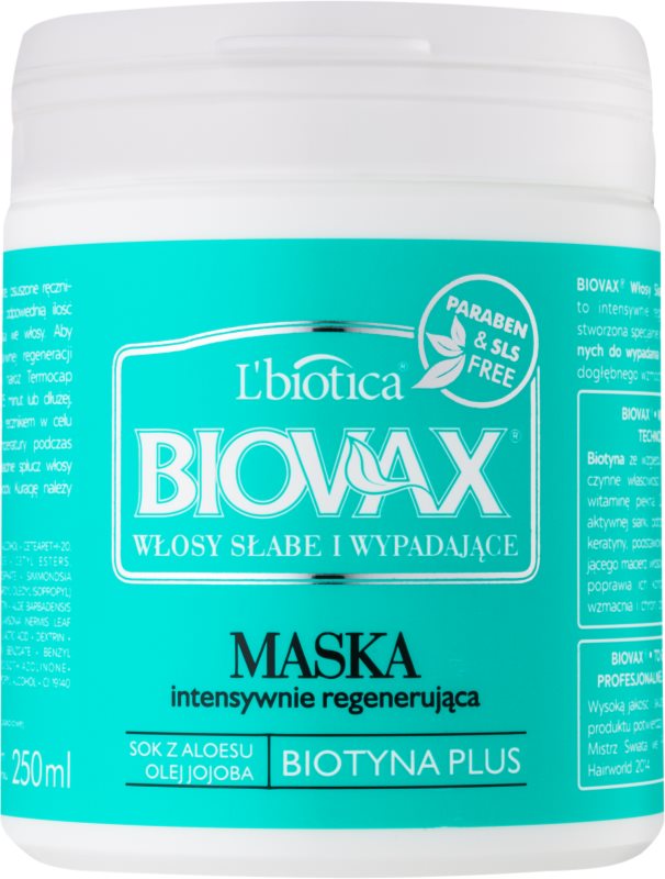 L’biotica Biovax Falling Hair erősítő maszk hajhullás ellen