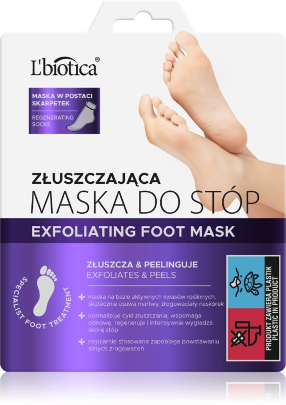L’biotica Masks sosete exfoliante pentru hidratarea picioarelor