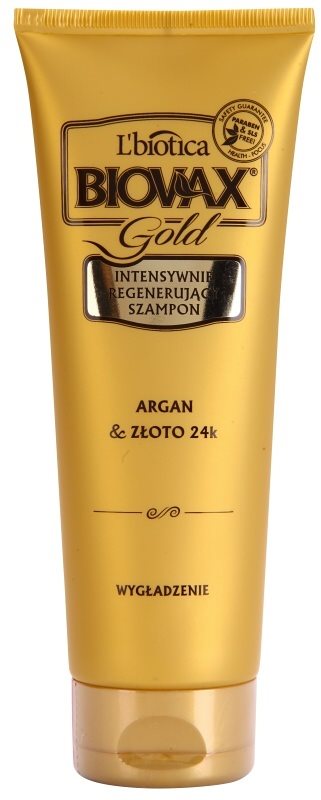 L’biotica Biovax Glamour Gold regenerační šampon s arganovým olejem