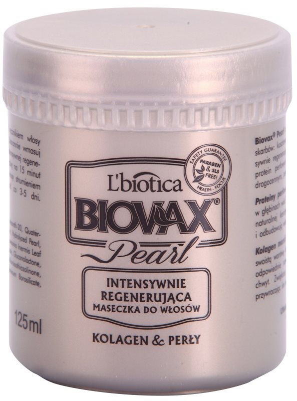 L'biotica Biovax Glamour Pearl regenerační maska pro hydrataci a lesk
