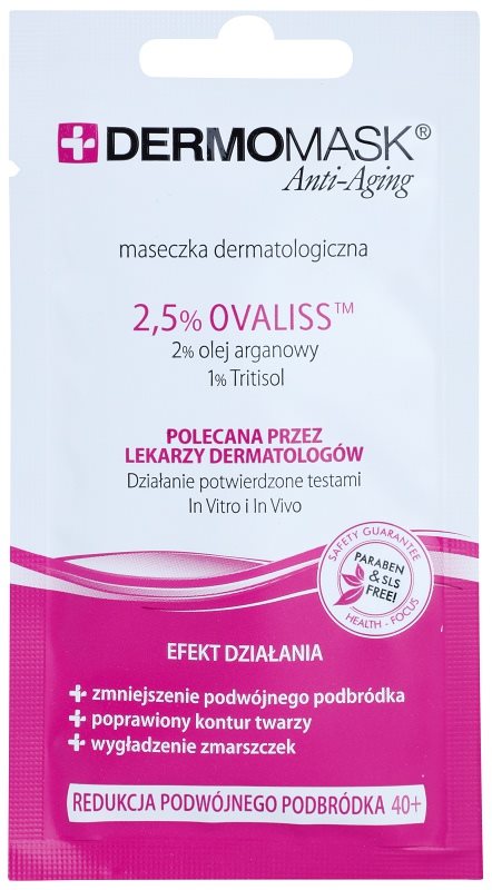 L’biotica DermoMask Anti-Aging mascarilla reafirmante para la eliminar la papada 40+