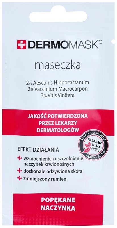 L’biotica DermoMask maska za obraz za razpokane in razširjene žilice