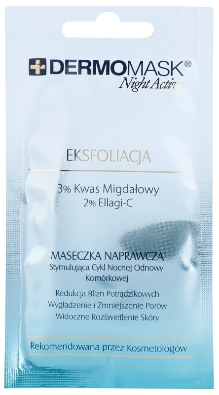 L'biotica DermoMask Night Active Peelingmaske zur Erneuerung der Hautoberfläche