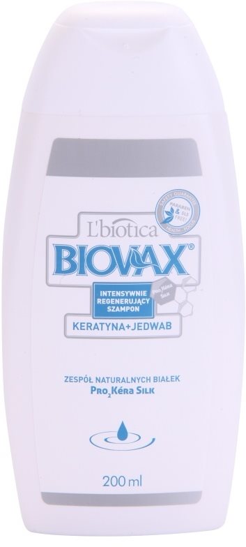 L’biotica Biovax Keratin & Silk stärkendes Shampoo mit Keratin Komplex